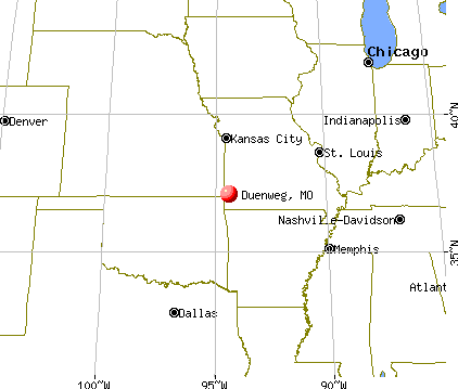 Duenweg, Missouri map