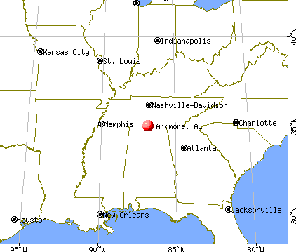 Ardmore, Alabama map
