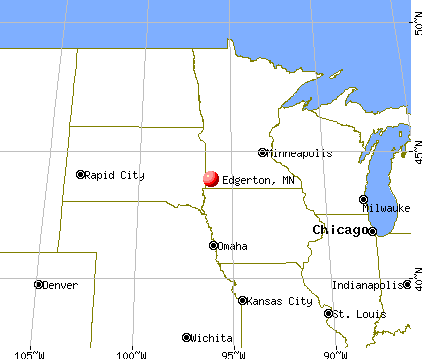 Edgerton, Minnesota map