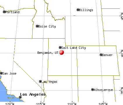 Benjamin, Utah map