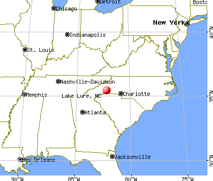 Lake Lure, North Carolina map