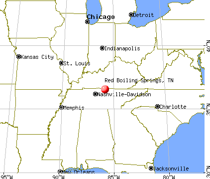 Red Boiling Springs, Tennessee map