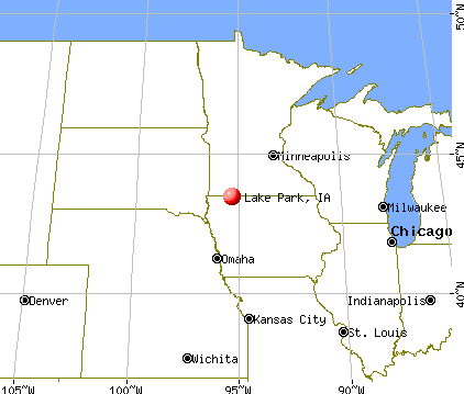 Lake Park, Iowa map