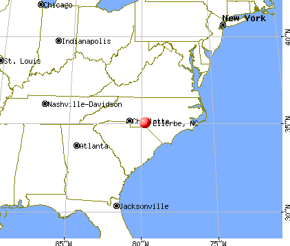 Ellerbe, North Carolina map