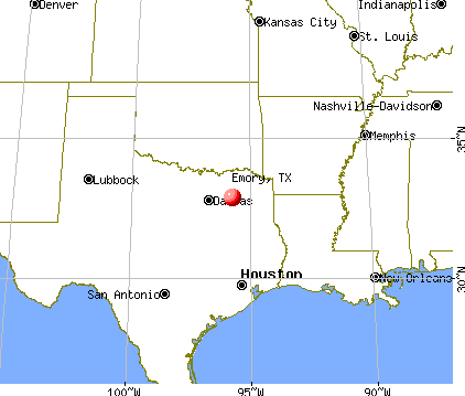 Emory, Texas map