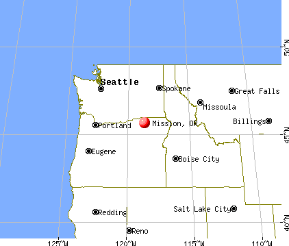 Mission, Oregon map