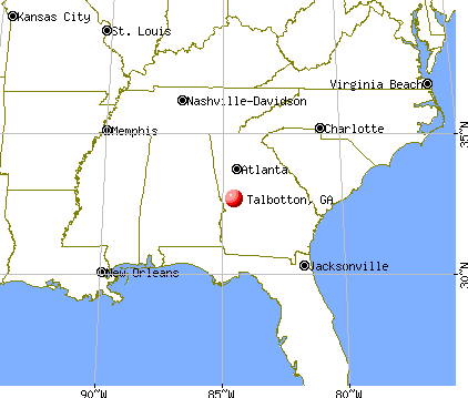 Talbotton, Georgia map