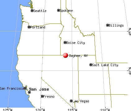 Owyhee, Nevada map