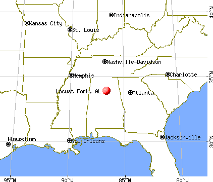 Locust Fork, Alabama map