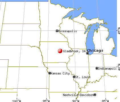 Gladbrook, Iowa map