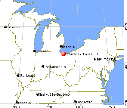 Fairview Lanes, Ohio map
