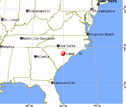 Lamar, South Carolina map
