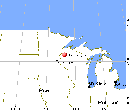 Spooner, Wisconsin map