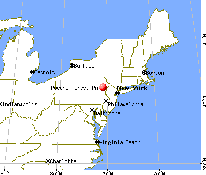 Pocono Pines, Pennsylvania map