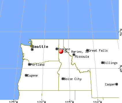 St. Maries, Idaho map