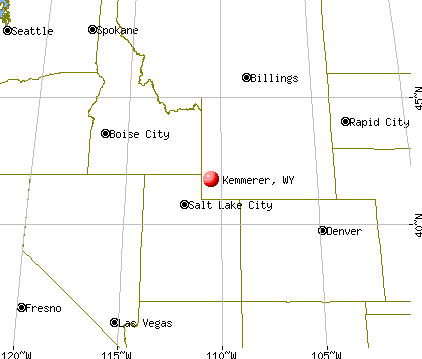 Kemmerer, Wyoming map