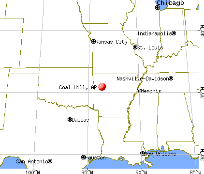 Coal Hill, Arkansas map