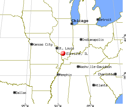 Elkville, Illinois map
