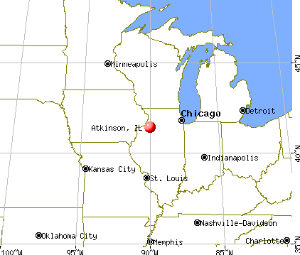 Atkinson, Illinois map