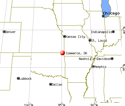 Commerce, Oklahoma map