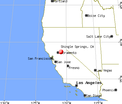 Shingle Springs, California map