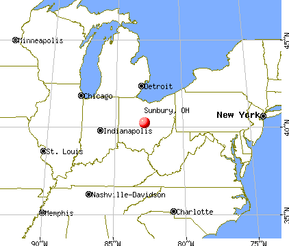 Sunbury, Ohio map