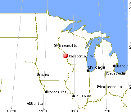 Caledonia, Minnesota map