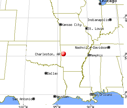 Charleston, Arkansas map