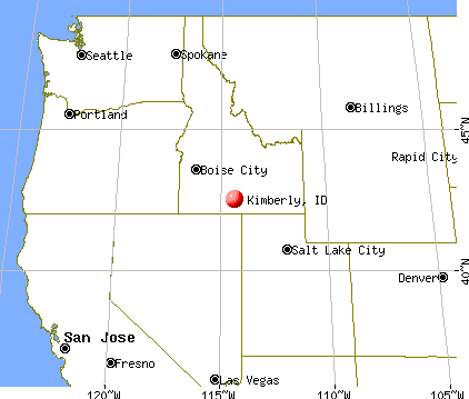 Kimberly, Idaho map