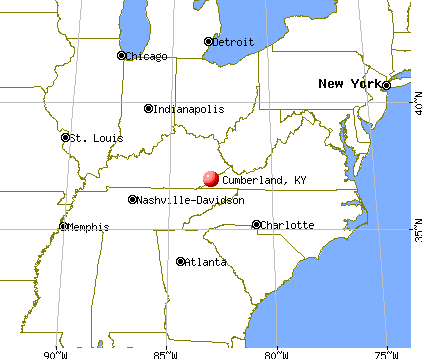 Cumberland, Kentucky map