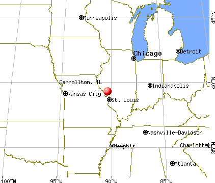Carrollton, Illinois map