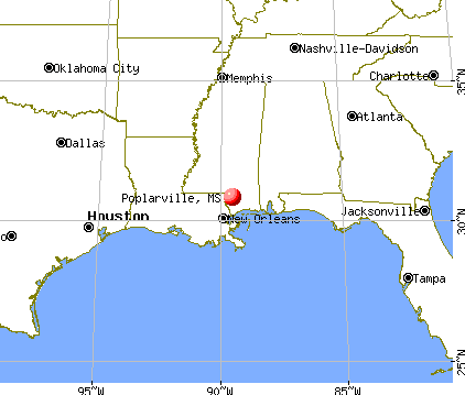 Poplarville, Mississippi map