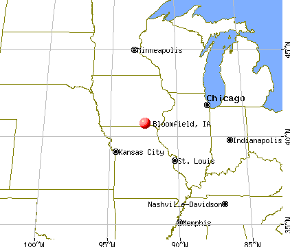 Bloomfield, Iowa map