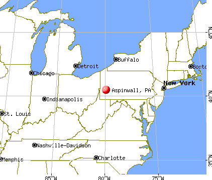 Aspinwall, Pennsylvania map
