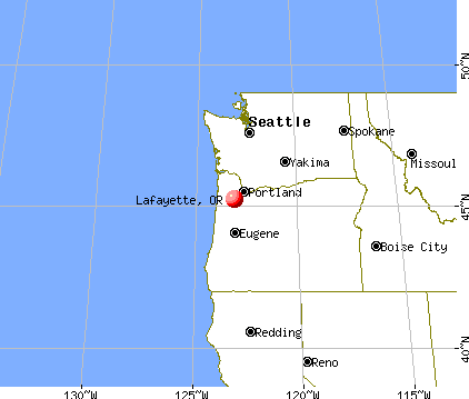 Lafayette, Oregon map
