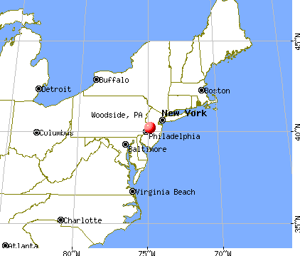 Woodside, Pennsylvania map