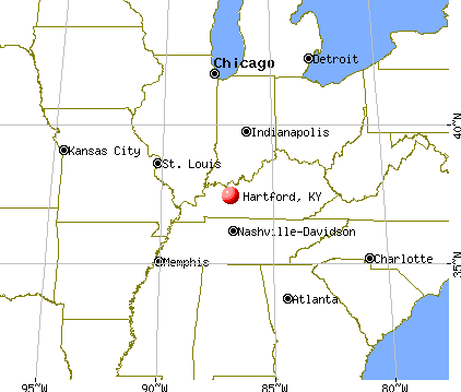 Hartford, Kentucky map