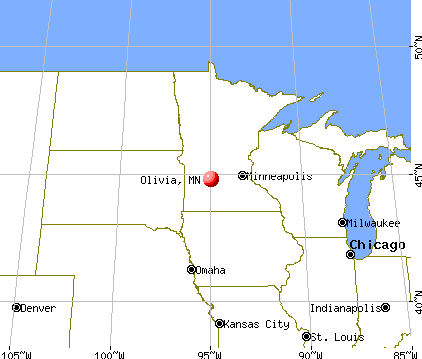 Olivia, Minnesota map