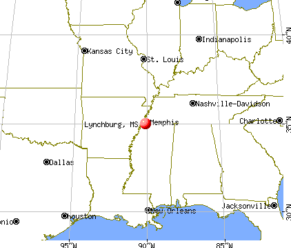 Lynchburg, Mississippi map