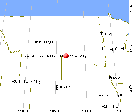 Colonial Pine Hills, South Dakota map