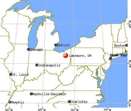 Lakemore, Ohio map