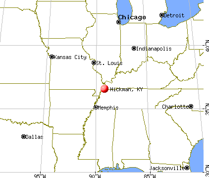 Hickman, Kentucky map