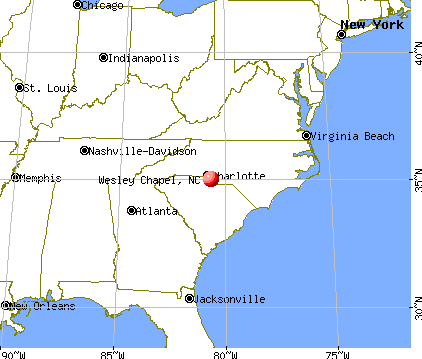 Wesley Chapel, North Carolina map