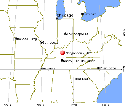 Morgantown, Kentucky map