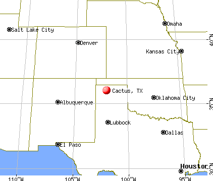 Cactus, Texas map