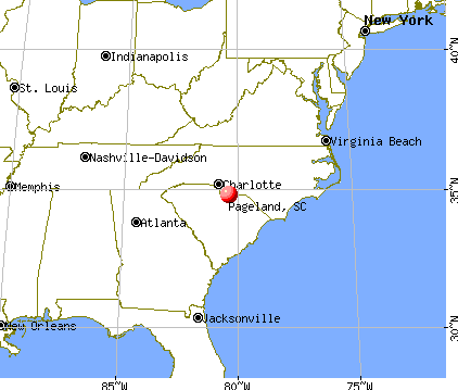 Pageland, South Carolina map