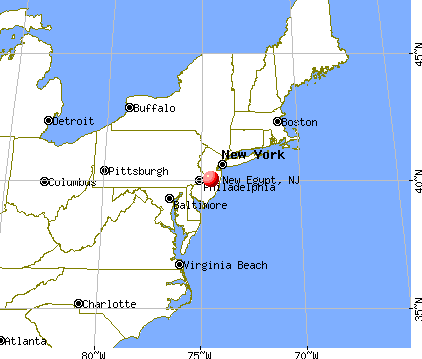 New Egypt, New Jersey map