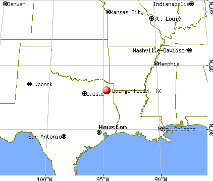 Daingerfield, Texas map