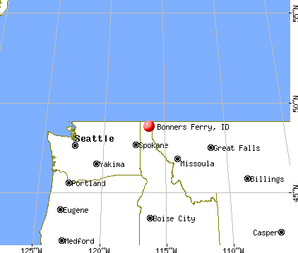 Bonners Ferry, Idaho map