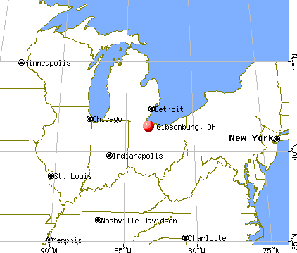 Gibsonburg, Ohio map